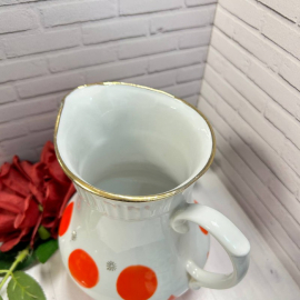 Кувшин "Горох" Городницкий ФЗ 1970-1980гг. Фарфор с крытьем и позолотой. Винтаж, СССР. Картинка 5